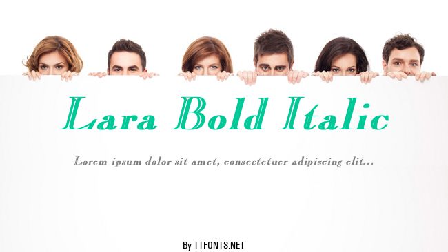 Lara Bold Italic example